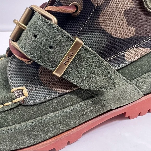 Polo Ralph Lauren Ranger Suede and Camo Canvas Boots